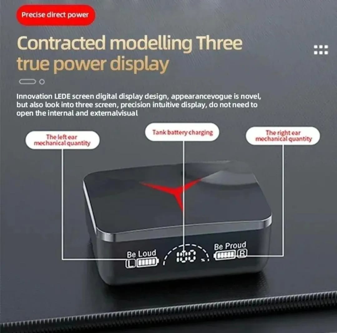 Firozvi M90 Pro TWS Wireless Bluetooth Earbuds – LED Digital Display | IPX5 Waterproof | Deep Bass