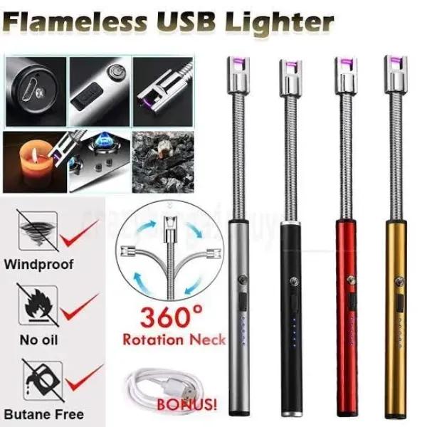 Rechargeable Electric USB Lighter Stove Lighter Long Neck Led Best Quality