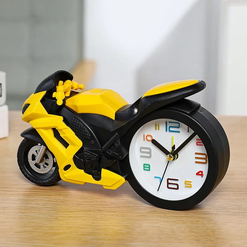 Motorcycle Alarm Clock Portable Battery Power Desktop Alarm Clock Watch For Children Friends Gift Table Decoration